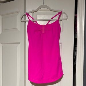 Lululemon Bright Pink Cross Strap Tank Top SZ 8